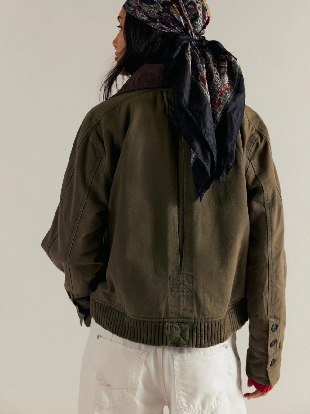 Free People Dark Charcoal/ Black Zip-Up Jacket